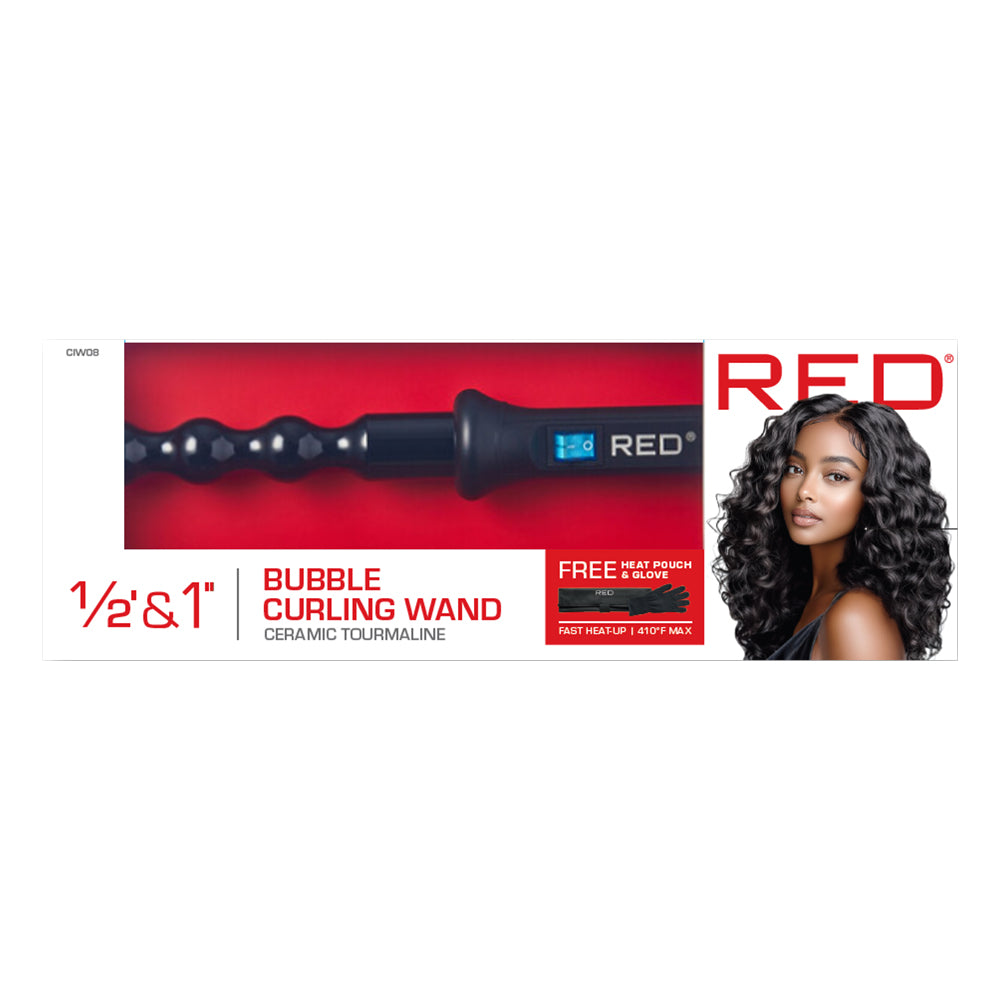 RED BY KISS CIW08 TAPERED CURLING WAND 1/4