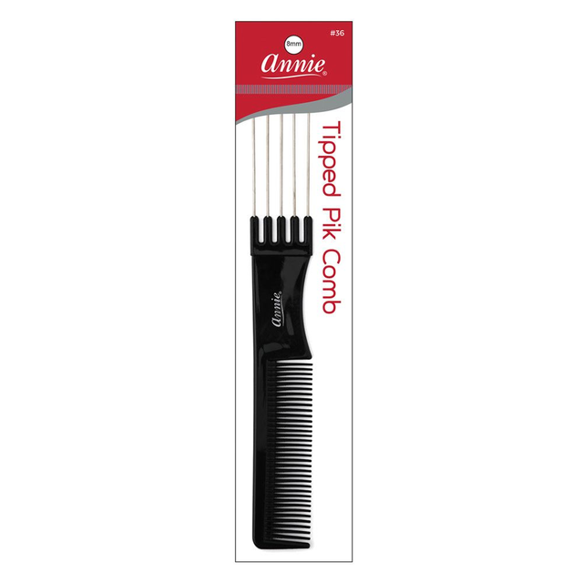 ANNIE TIPPED PIK COMB BLUE OR BLACK #36