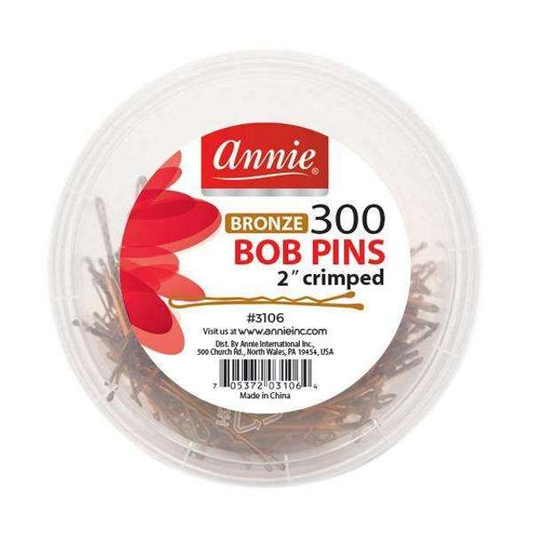 ANNIE BOB PINS 300PCS 2'' CRIMPED BRONZE