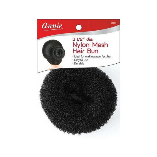 ANNIE HAIR BUN DONUT 3 1/2'' NYLON MESH