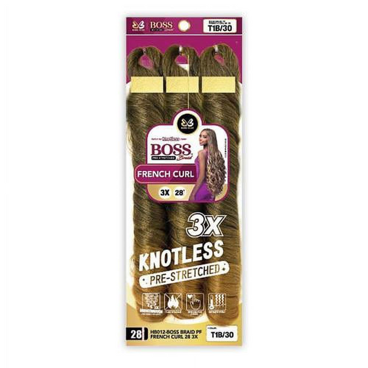 BOBBI BOSS COLOR BLACKGOLD FRENCH CURL BRAID 3X 28''