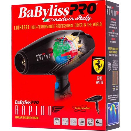 BABYLISS PRO RAPIDO HAIR DRYER 2000 WATTS