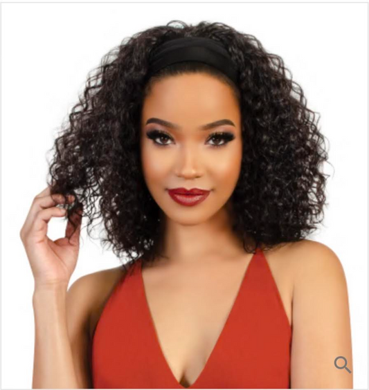 FASHION SOURCE HUMAN HAIR HEAD BAND WIG NAIJA COLOR 613