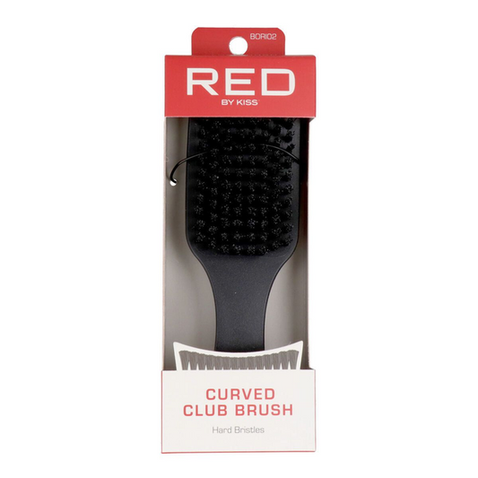 RED BY KISS CURVED CLUB BRUSH BORI02