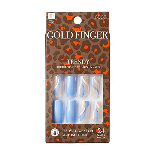 KISS NAIL GOLD FINGER TRENDY GD03