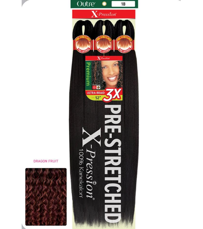 OUTRE X PRESSION PRE STRETCHED BRAID 52'' 3X COLOR DRAGON FRUIT