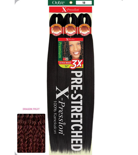 OUTRE X PRESSION PRE STRETCHED BRAID 52'' 3X COLOR DRAGON FRUIT