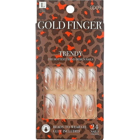 KISS NAIL GOLD FINGER TRENDY GD09