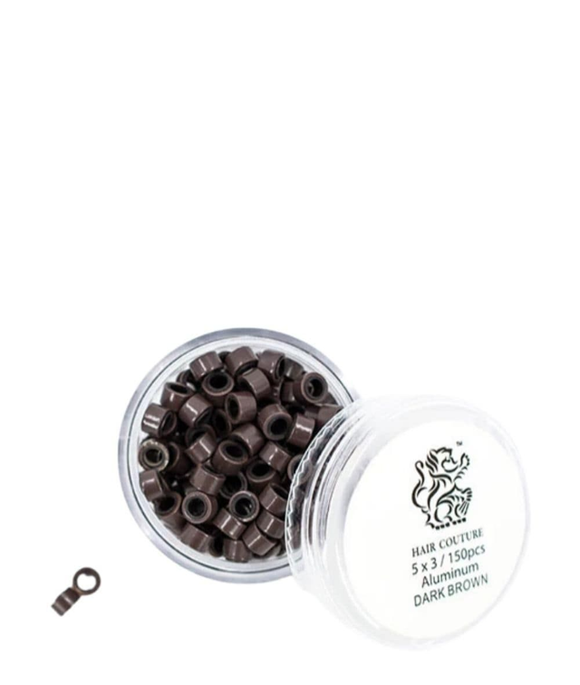 HAIR COUTURE ALUMINUM LOCKS DARK BROWN 150PCS