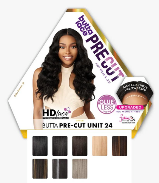 SENSATIONNEL WIG BUTTA LACE PRE CUT UNIT 24 COLOR 1B