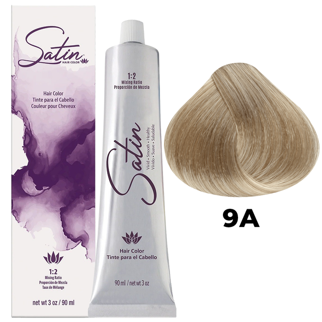 SATIN HAIR COLOR 9A VERY LIGHT ASH BLONDE