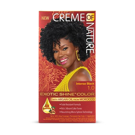 CREME OF NATURE GEL HAIR COLOR INTENSE BLACK 1.0