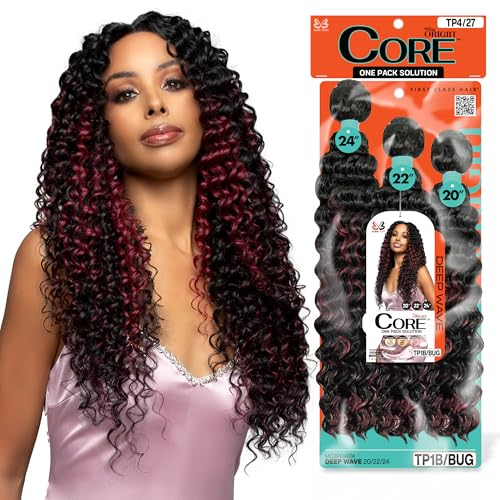 BOBBI BOSS Miss Origin CORE Synthetic Weave Multi Bundle DEEP WAVE (20, 22, 24 Inch) COLOR TT/LINEN
