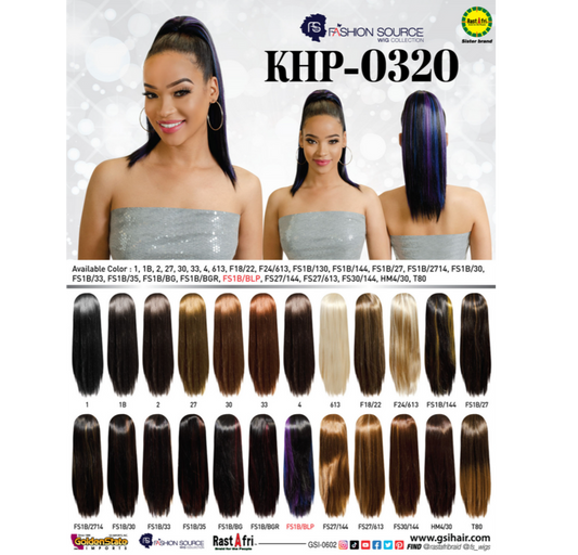 FASHION SOURCE DRAWSTRING PONYTAIL KHP0320 COLOR 2