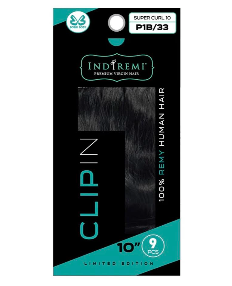 BOBI BOSS INDIREMI HAIR 9PCS SUPER CURL 10'' COLOR 1