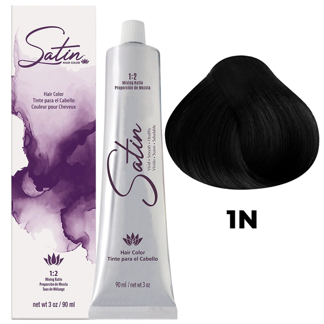 SATIN HAIR COLOR 1N BLACK