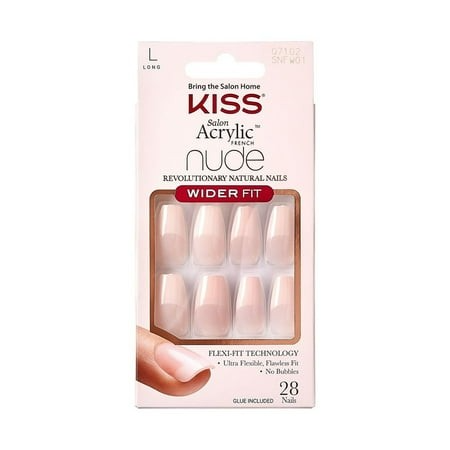 KISS NAIL ACRYLIC NUDE SNFW01