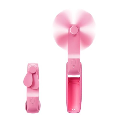 RED BY KISS 2 WAYS FOLDABLE FAN FAN06 PINK