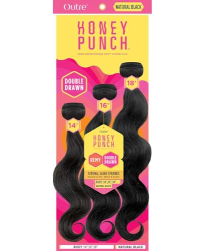 OUTRE HONEY PUNCH BODY 14'16'18' COLOR NATURAL BLACK