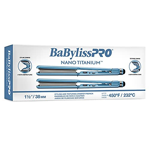 BABYLISS PRO NANO TITANIUM STYLING AND TEXTURING CRIMPER 1 1/2 38MM