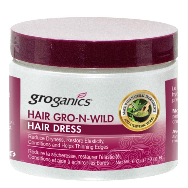 GROGANICS HAIR GRO N WILD HAIR DRESS 6OZ
