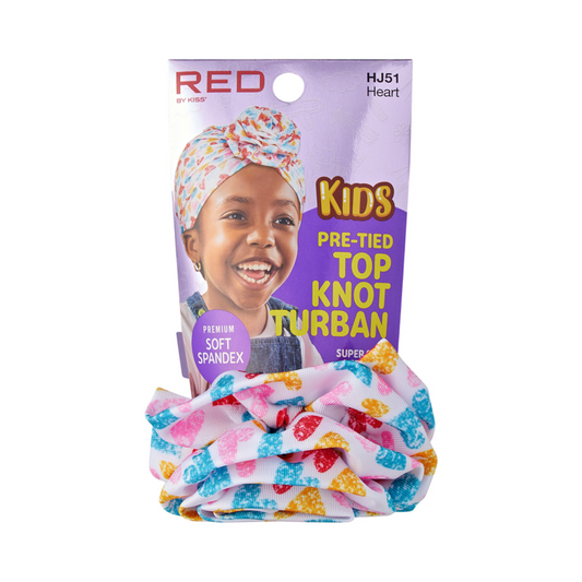 RED BY KISS KIDS TOP KNOT TURBAN HJ51