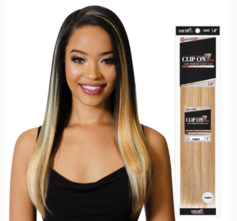 FASHION SOURSE HUMAN HAIR EXTENSIONS CLIP ON 7 PCS 22'' COLOR F18/22