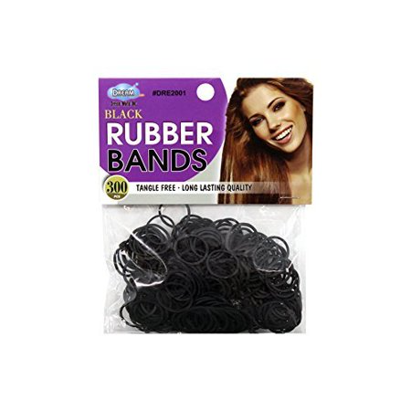 DREAM WORLD BLACK RUBBER BANDS 300 PCS DRE2001