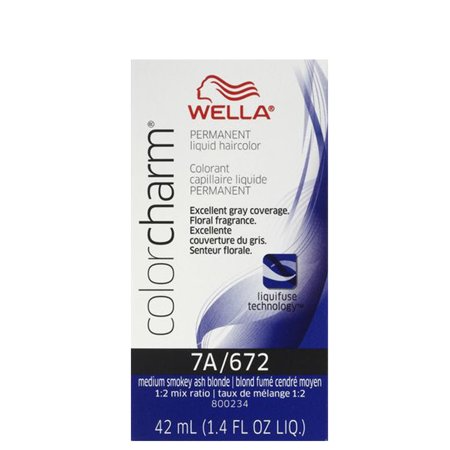 WELLA COLORCHARM LIQUID 7A/672 MEDIUM SMOKEY ASH BLONDE