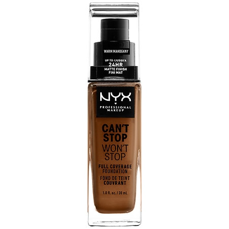 NYX PROFESSIONAL MAKEUP CANT STOP WANT STOP FOUNDAT. WARM MAHOGA