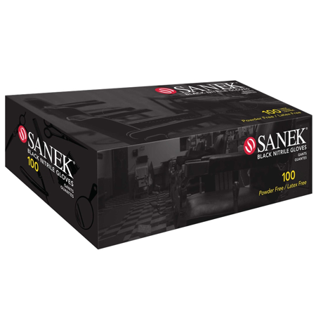 SANEK BLACK NITRILE GLOVES EXTRA LARGE