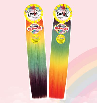 RASTAFRI RAINBOW BRAID COLOR OR.RAINBOW