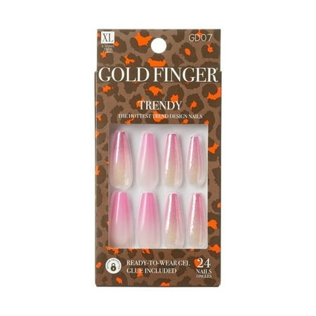 KISS NAIL GOLD FINGER TRENDY GD07