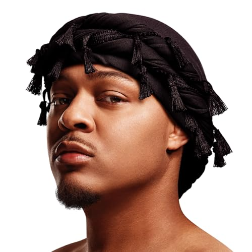 RED PREMIUM BY KISS SATIN LINED HALO TURBAN HD311 BLACK