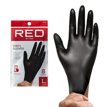 RED BY KISS GLOVES LARGE VGL07