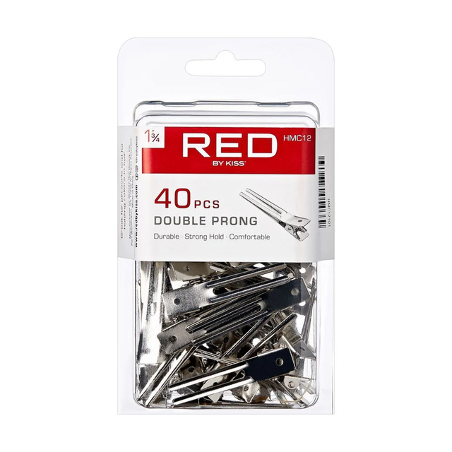RED BY KISS DOUBLE PRONG 40PCS HMC12