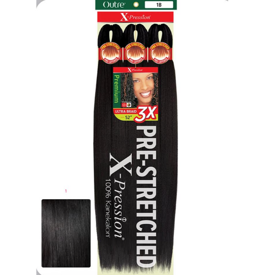 OUTRE X PRESSION PRE STRETCHED BRAID 52'' 3X COLOR 1