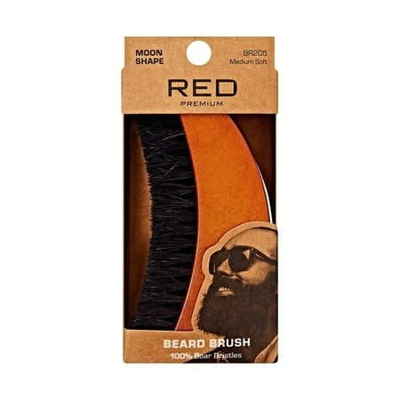 RED BY KISS BEARD BRUSH MOON SHAPE BR205