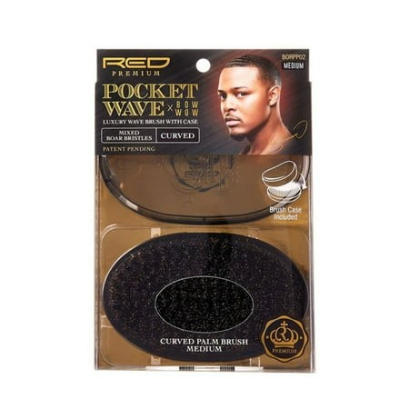 RED BY KISS PREMIUM POCKET WAVE BRUSH WITH CASE BR32
