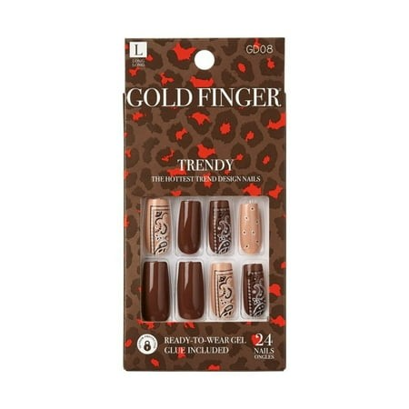 KISS NAIL GOLD FINGER TRENDY GD08