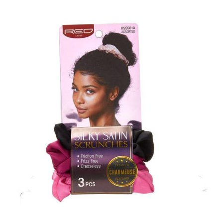 RED BY KISS SILKY SATIN SCRUNCHES HSSS01A