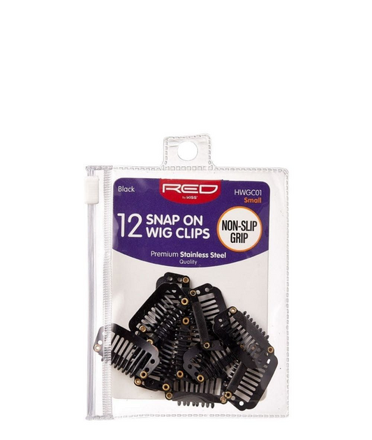 RED BY KISS SNAP ON WIG CLIPS BLACK HWGC01