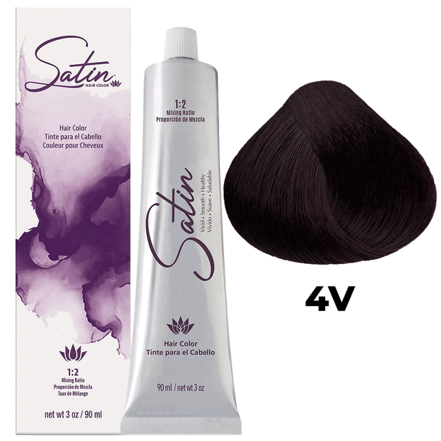 SATIN HAIR COLOR 4V VIOLET BROWN