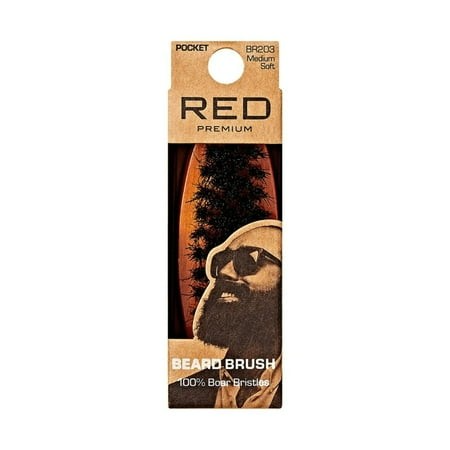 RED BY KISS BEARD BRUSH POCKET BR203