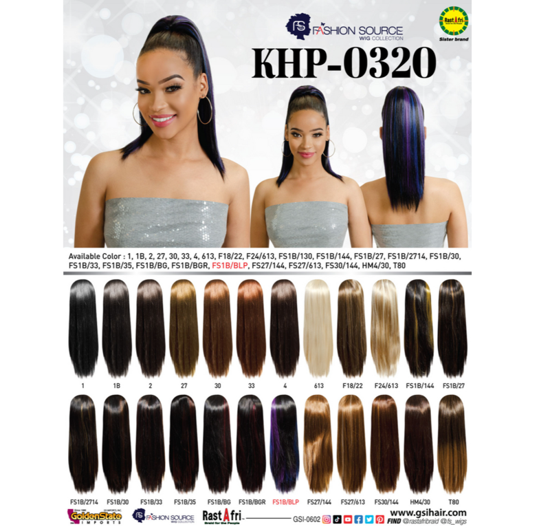 FASHION SOURCE DRAWSTRING PONYTAIL KHP0320 COLOR 27