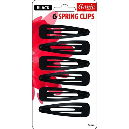 ANNIE 6 SPRING CLIPS BLACK 7CM