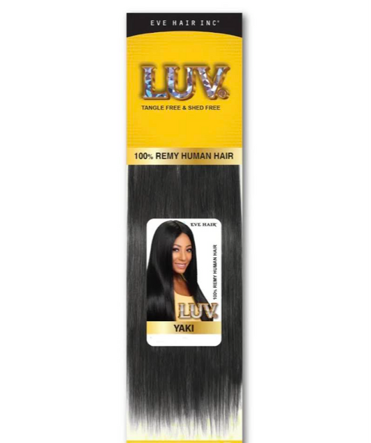EVE HAIR LUV REMY HUMAN HAIR YAKI 12'' COLOR 27