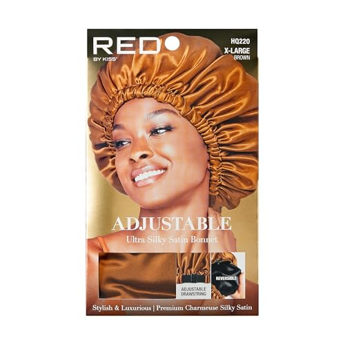 RED BY KISS BROWN ULTRA SILKY SATIN BONNET HQ220