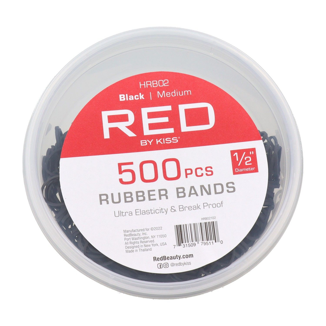 RED BY KISS 500 RUBBER BANDS HRB02