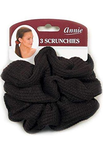 ANNIE 3 SCRUNCHIES BLACK